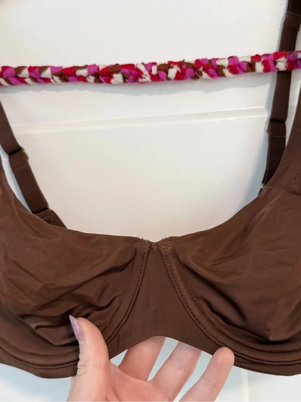CUUP The Scoop Bra Espresso Brown Size 34D The Scoop Micro Fiber Smoothing Silky